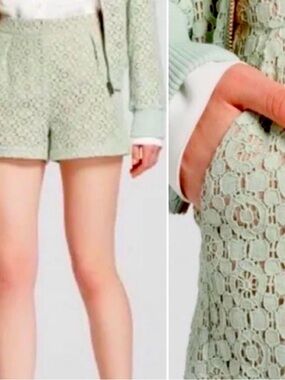 Victoria Beckham lace overlay shorts